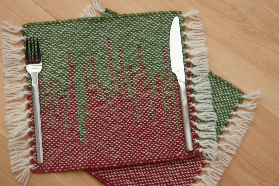 Private Listing - Six Hand Woven Placemats