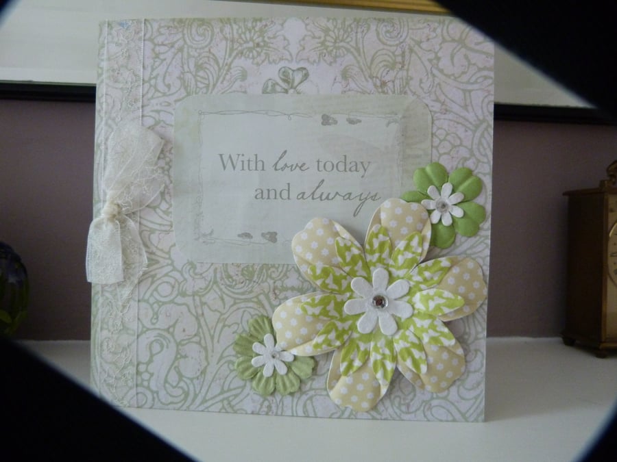 Pretty Romantic Green Card