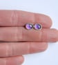 Amethyst stud earrings - Image 2