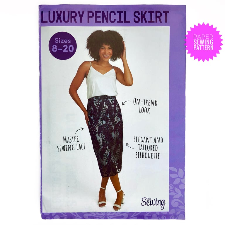 Sewing Pattern, Luxury Pencil Skirt, paper dressmaking pattern (Code 002S)