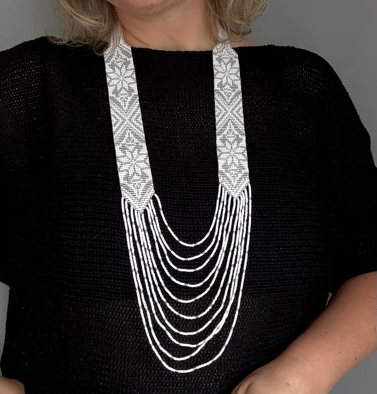 Handcrafted Beaded Necklace – Czech Glass Beads 