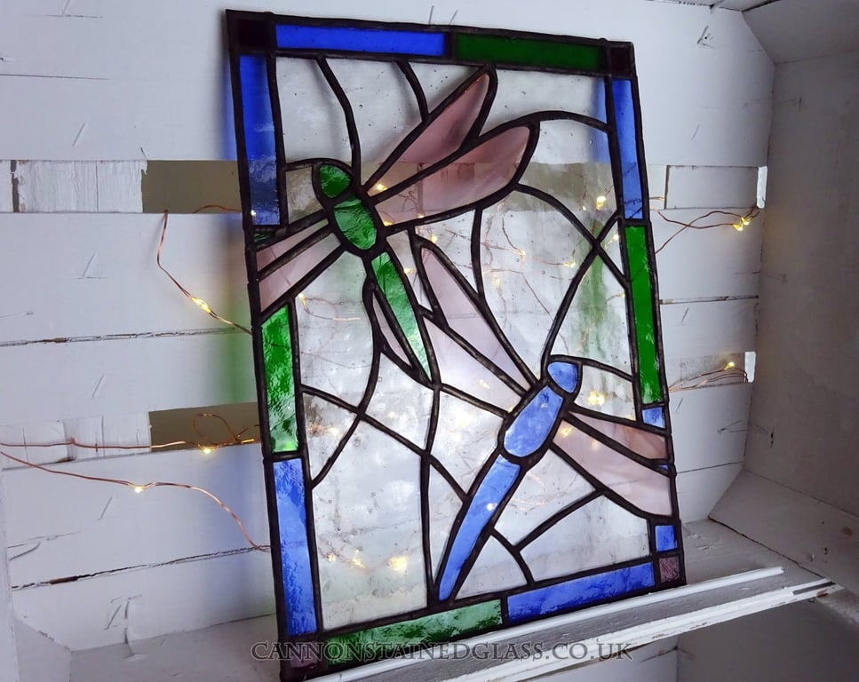 Dragonfly Stained Glass Suncatcher