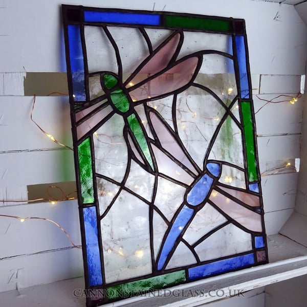 Dragonfly Stained Glass Suncatcher