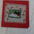 Christmas card with Scottie dogs, assorted designs