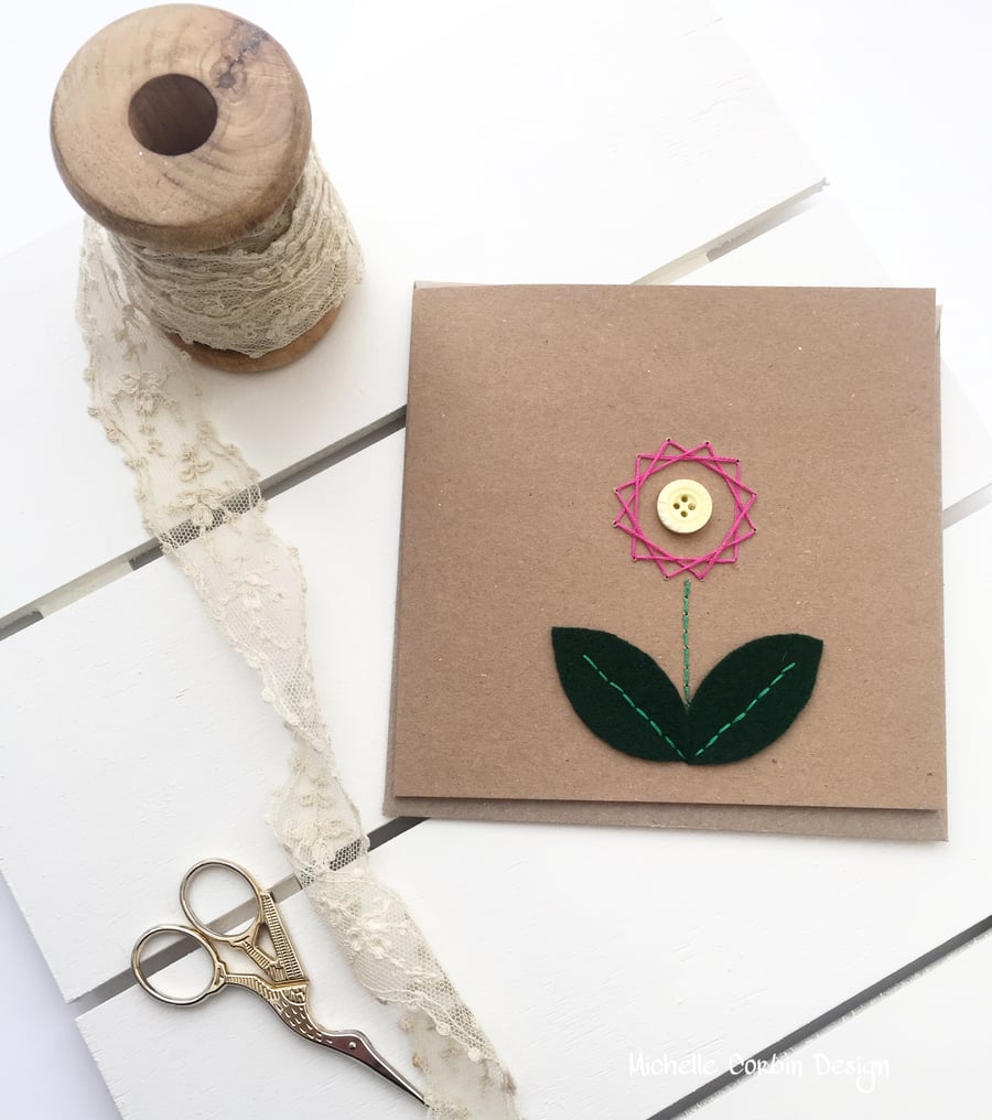 Make Your Own Flower Card with Personalised Option
