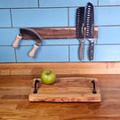 Live Edge Olive Wood - Charcuterie-Serving-Cheese Platter - 32x21.5x1.8cm