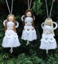 Christmas Angel, macrame hanging angel, tree decoration