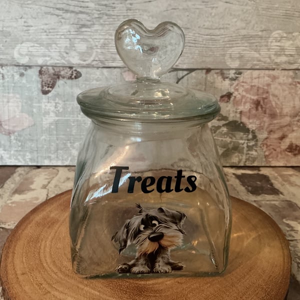 Pet Treat Storage Jar. Quirky Dog.