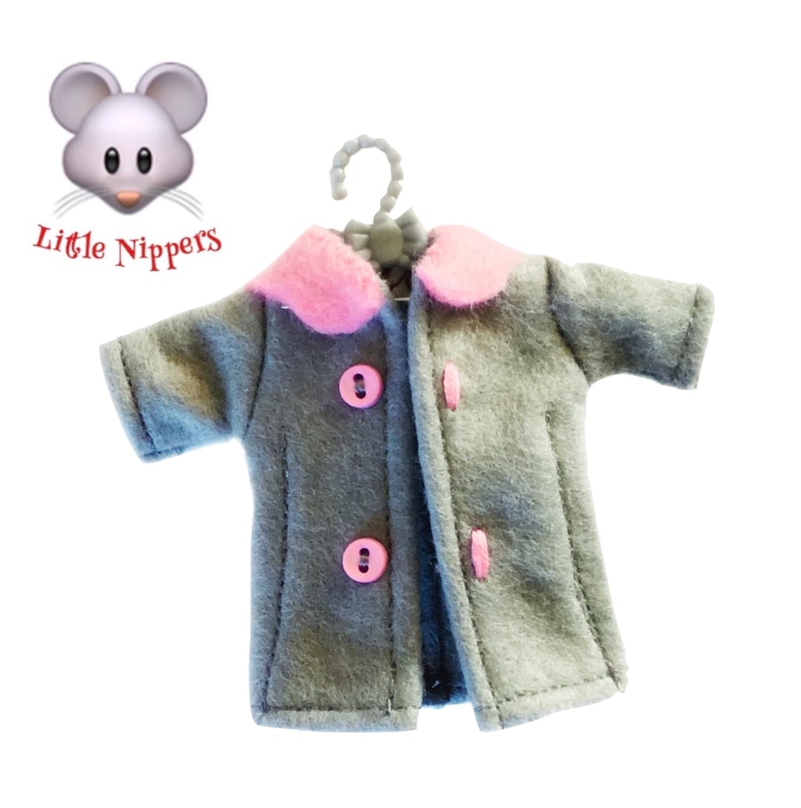Tailored Silver Grey and Pink Coat to fit the Little Nippers 