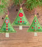 Folk Art Embroidered Christmas Trees