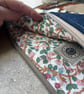 Vintage Godshill tapestry large soft pouch with reclaimed floral lining - Image 2