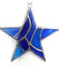 Patchwork Star Suncatcher Stained Glass Blue - Image 9