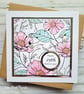 25th Anniversary Card - silver wedding cosmos flowers abstract  - Image 2