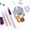 Winter Fox Christmas Gift Tags - Eco Friendly, Compostable
