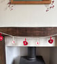 Christmas heart bunting or garland