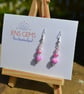 Pink Acrylic Bead Earrings