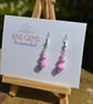 Pink Acrylic Bead Earrings - Image 1