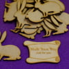 MDF Bunny Rabbit Hare 5cm - 15 x Laser cut wooden shape