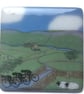 Cote de Lofthouse women's cycling race glass coaster - Image 1