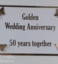 Handmade 50th Wedding anniversary card, golden wedding anniversary - Image 2