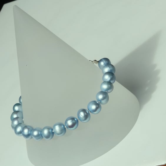 Light Blue Freshwater Pearl Bracelet