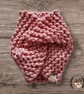 Hand-knitted Chunky Pink Twist Dog Snood – Luxury Cosy Neck Warmer