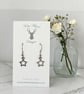 Charm Earrings - Small Silver Star Outline