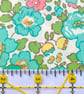 Liberty Fabric Scrap 10" Square : BETSY Green White Floral - Image 2