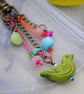 Green bird colours bag charm - Image 1