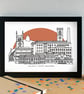 Macclesfield Skyline Art Print - Image 3