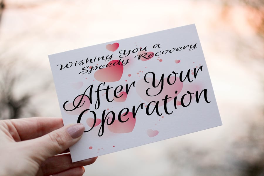 After Your Operation Card, Get Well Card, Personalized Card, Custom Get Well