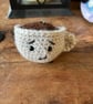 Tommy the Teacup Crochet Keyring – Cute Expression  - Image 1
