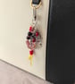 'Knitwit' Bag Charm, keyring, knitting, yarn, beaded bag charm - Image 5