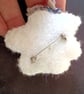 Melting Snowman Needlefelt Brooch Pin, Snowman Brooch - Image 6