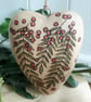 Pyrography wooden rowan heart decoration - Image 1