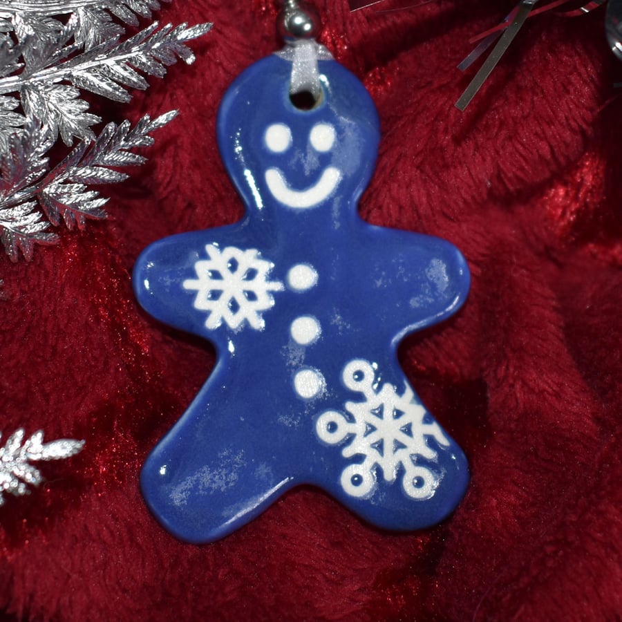 Gingerbread man Christmas tree decoration (Free UK postage)