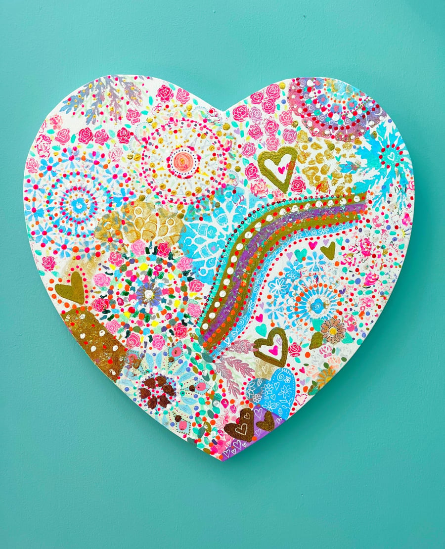 Heart Shaped Canvas - Original Art
