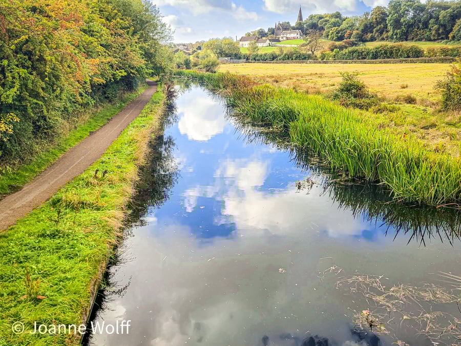 Photographic Image, Reflection of Sky in Canal, Wall Art Display