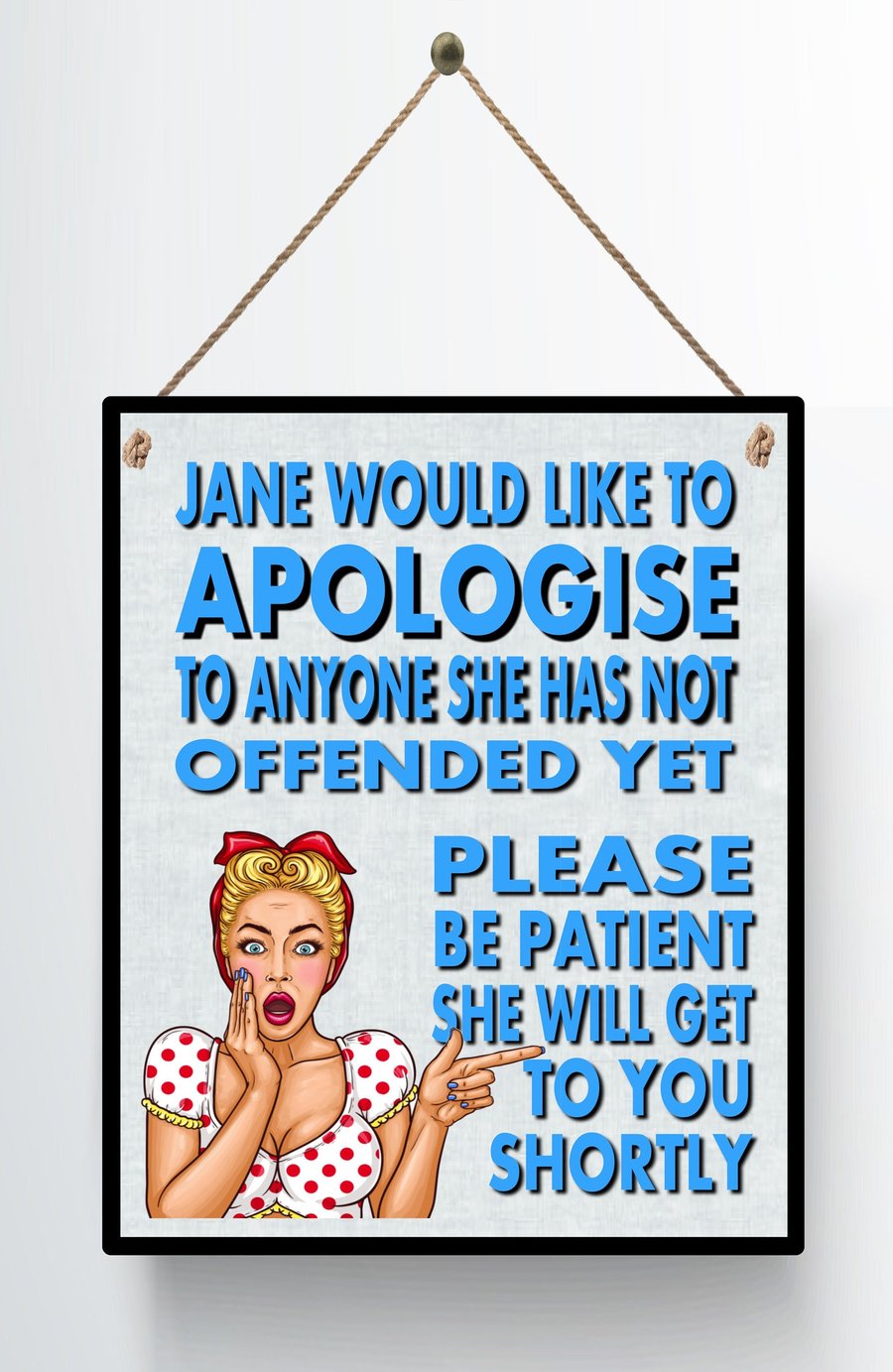 Personalised Funny Friend Hanging Plaque Sign Best Friends Thank you gift Friend