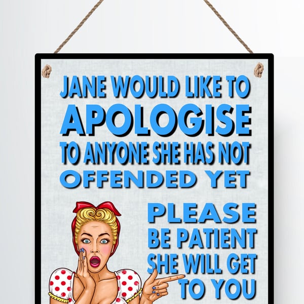 Personalised Funny Friend Hanging Plaque Sign Best Friends Thank you gift Friend