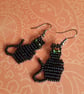 Cat Beadwork Earrings (1) - Image 1