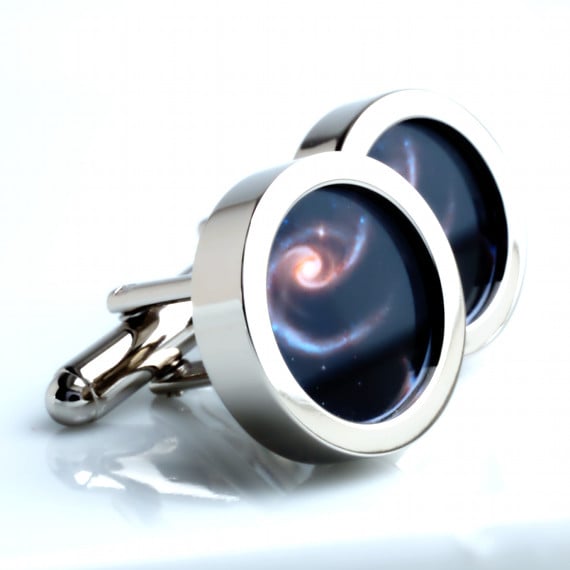 Space Spiral Cufflinks - the Galaxy on Your Sleeve