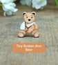 Get Well Soon Gift, Handmade Tiny Sore Head Teddy Bear Pin, Small Hospital Gift - Image 9