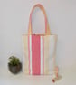 Tote bag in summery Laura Ashley striped fabric - Image 1