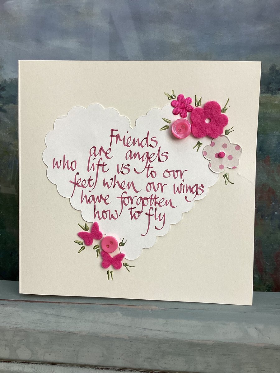 Handmade birthday card.Friend card.Birthday card.Friendship card.
