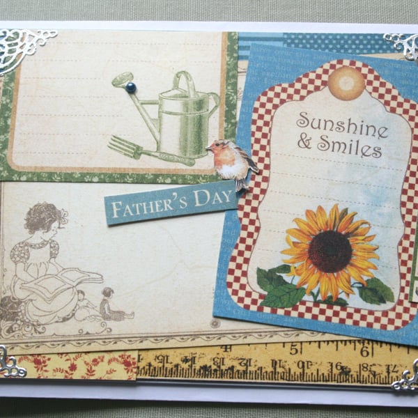 Father's Day Card - Vintage-style Card - Gardening Card