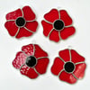Stained Glass Poppy Large Suncatcher - Handmade Hanging Decoration 