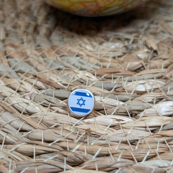 Israel Flag Map Pin – Middle East Travel Map Push Pin for Wooden Maps, Israel