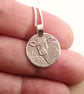 Cow Engraved Sterling Silver Coin Necklace - Image 2