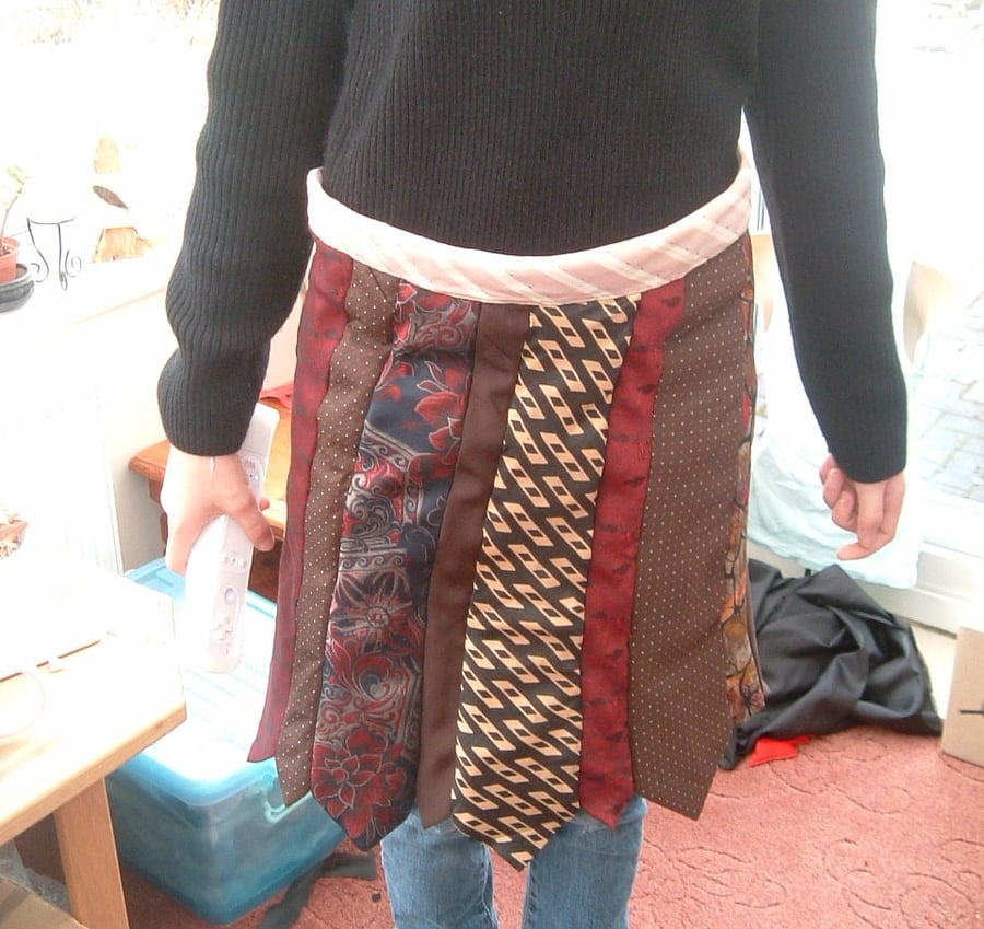 Kiddies Tied to the Kitchen!  Children's Half Apron made from Gent's Neck Ties.